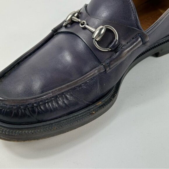 GUCCI Purple Leather Horsebit Loafers Size 7 - Picture 4 of 10